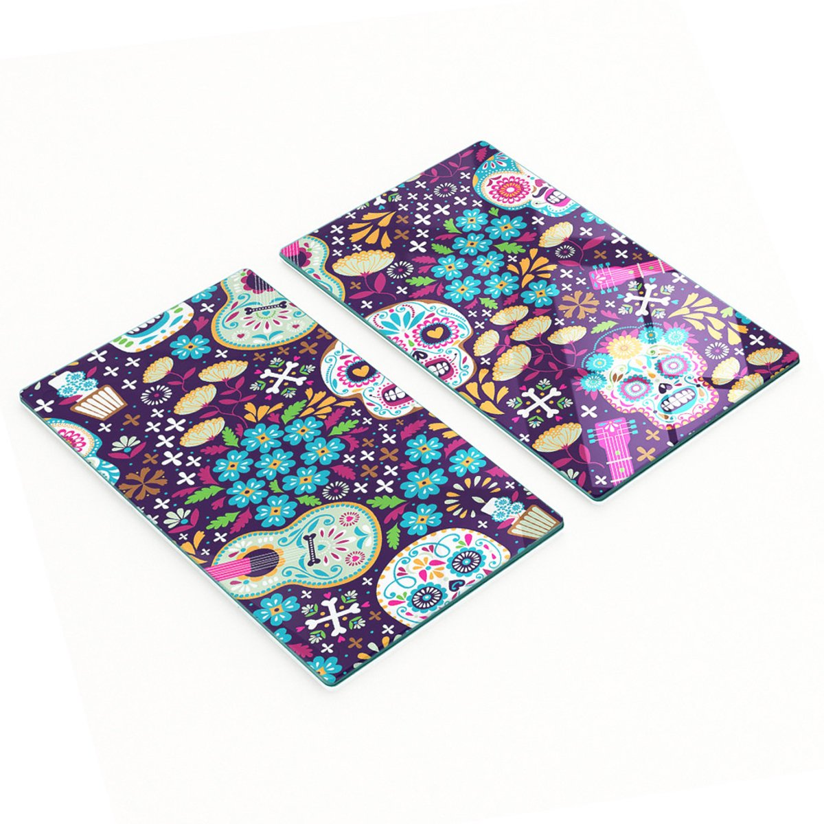 Multifunctionele decoratieve glazen keukenplanken Calaveras 2x30x52 cm