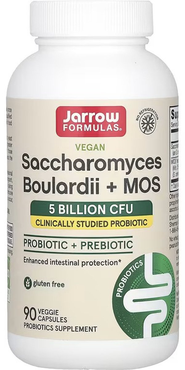 Saccharomyces Boulardii + MOS - 90 veggie capsules | Jarrow Formulas