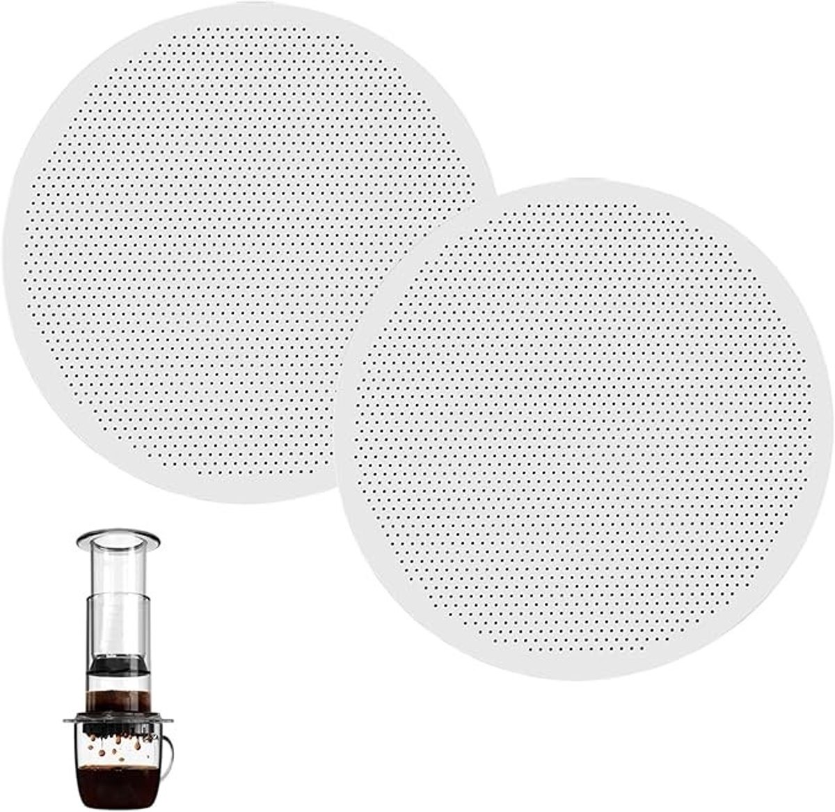 2x Herbruikbare Koffiefilters RVS voor Espresso, Volle Smaak