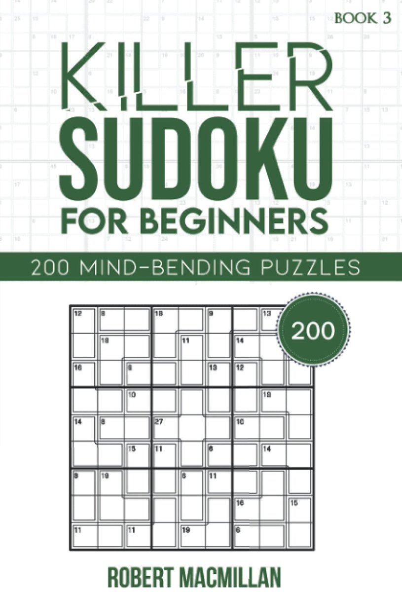 Killer Sudoku Boek - Puzzelboek - Hersenkrakers Oplossen - 200 Uitdagende Puzzels - 15x23 cm