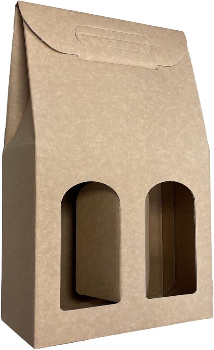 Luxe Wijnfles Verzenddozen per 2 Stuks - Stevig Karton voor Prosecco en Champagne