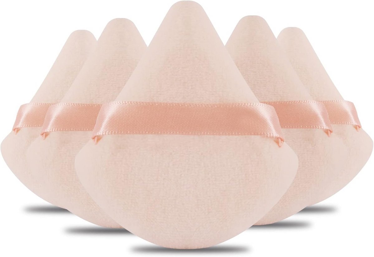 Set van 6 Zachte Driehoekige Make-up Poederdonsjes voor Cosmetica