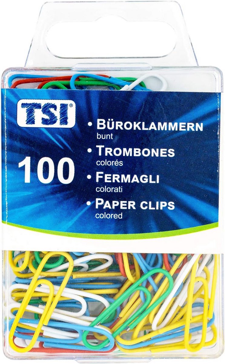 Gekleurde Paperclips 26mm - Set van 100 - Roestvrij en Onbreekbaar