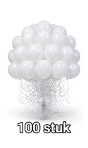 Witte Ballonnen – 100 stuks – 12 inch – Latex – Geschikt voor Helium & Lucht – Feest & Decoratie