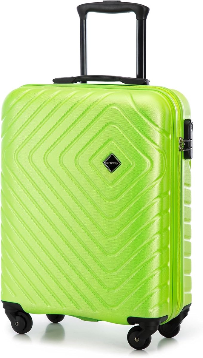 Handbagage Koffer ABS met Geometrisch Reliëf - Lichtgewicht Cabinekoffer