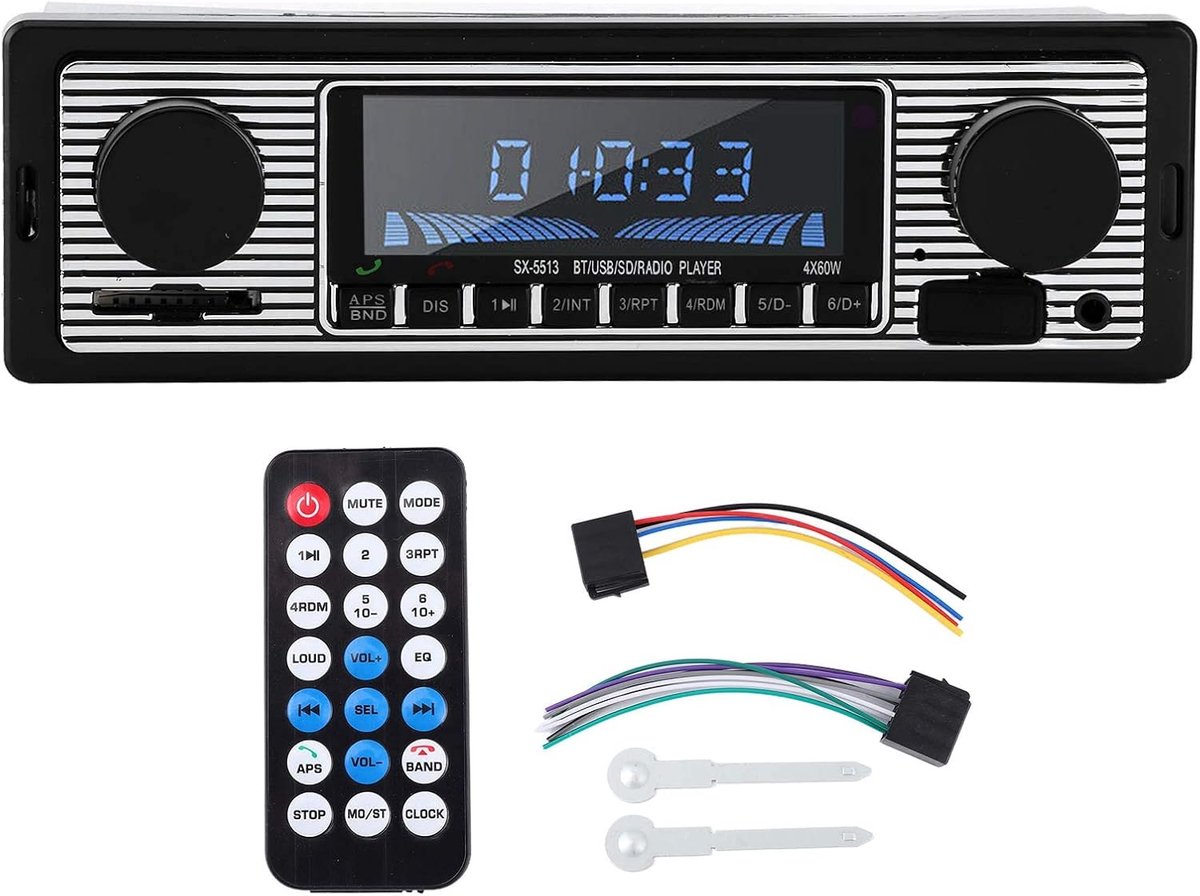 Auto Stereo Radio - Muziekspeler MP3 - Autorijden Muziek - Bluetooth Audio In - 12V