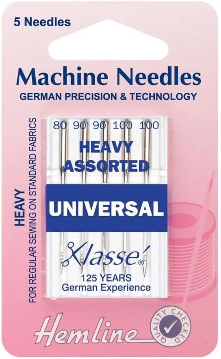 Naaimachine naalden - Universele naalden - Naaien met machine - Voor zware stoffen - 5 stuks