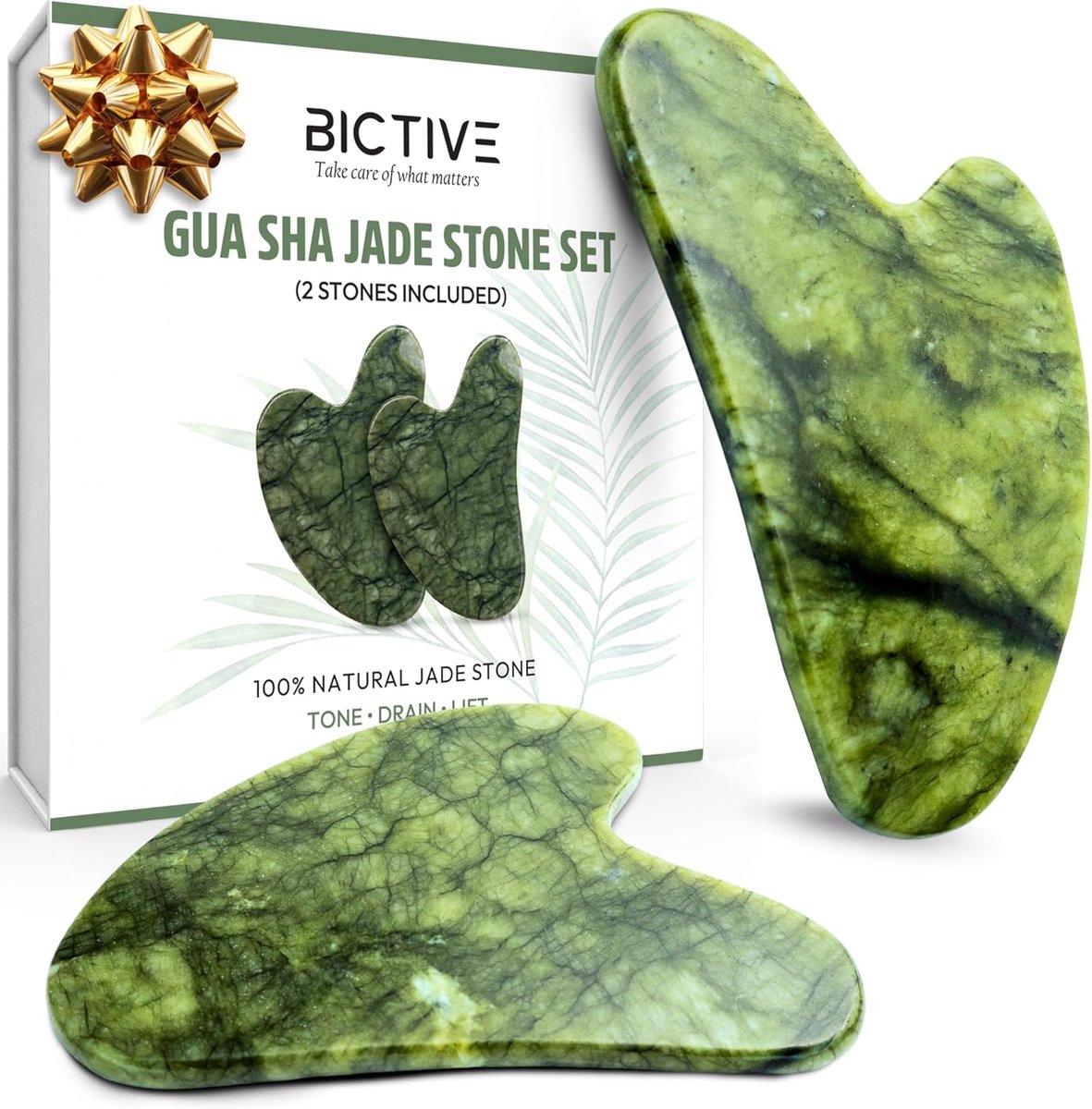 Set van 2 Guasha Stenen voor Gezichtsmassage en Lifting