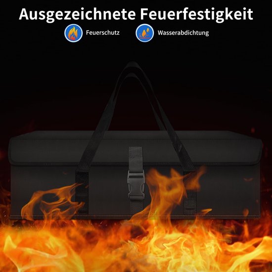 Brandwerende Accutas - 49 x 15 x 15 cm - Accutas voor fiets - Accuhoes Electrische Fiets of E-Bike - Hittebestendig accutas - Brandvertragend - Veilig Opslag en Transport van Merkloos — afbeelding 3