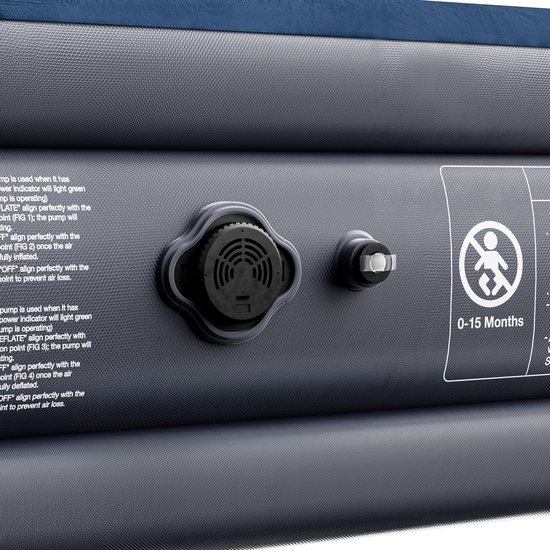 Luxe 2 Persoons Luchtbed - Ingebouwde Elektrische Pomp - Extra Hoog Velours Opblaasbed - Comfortabel Logeerbed voor Camping en Thuis - 203 x 152 x 38 cm van Luxe. — afbeelding 2