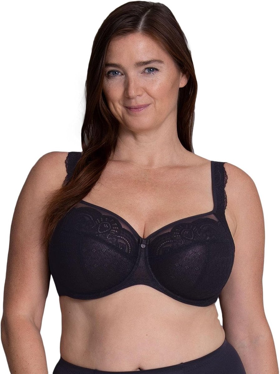 Ondersteunende Beha - Dames Beugel BH - Dagelijks Comfort - Luxe Kant Details - 75N - Zwart