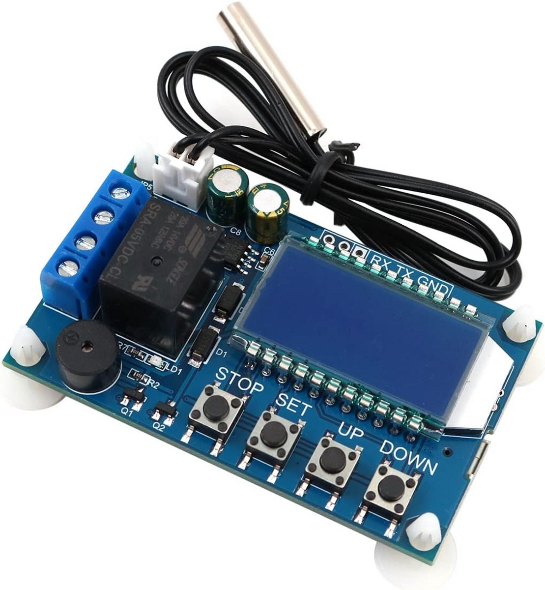 Digitale Temperatuurregelaar Schakelaar met LCD Display en Waterdichte Sensor DC 6-30V