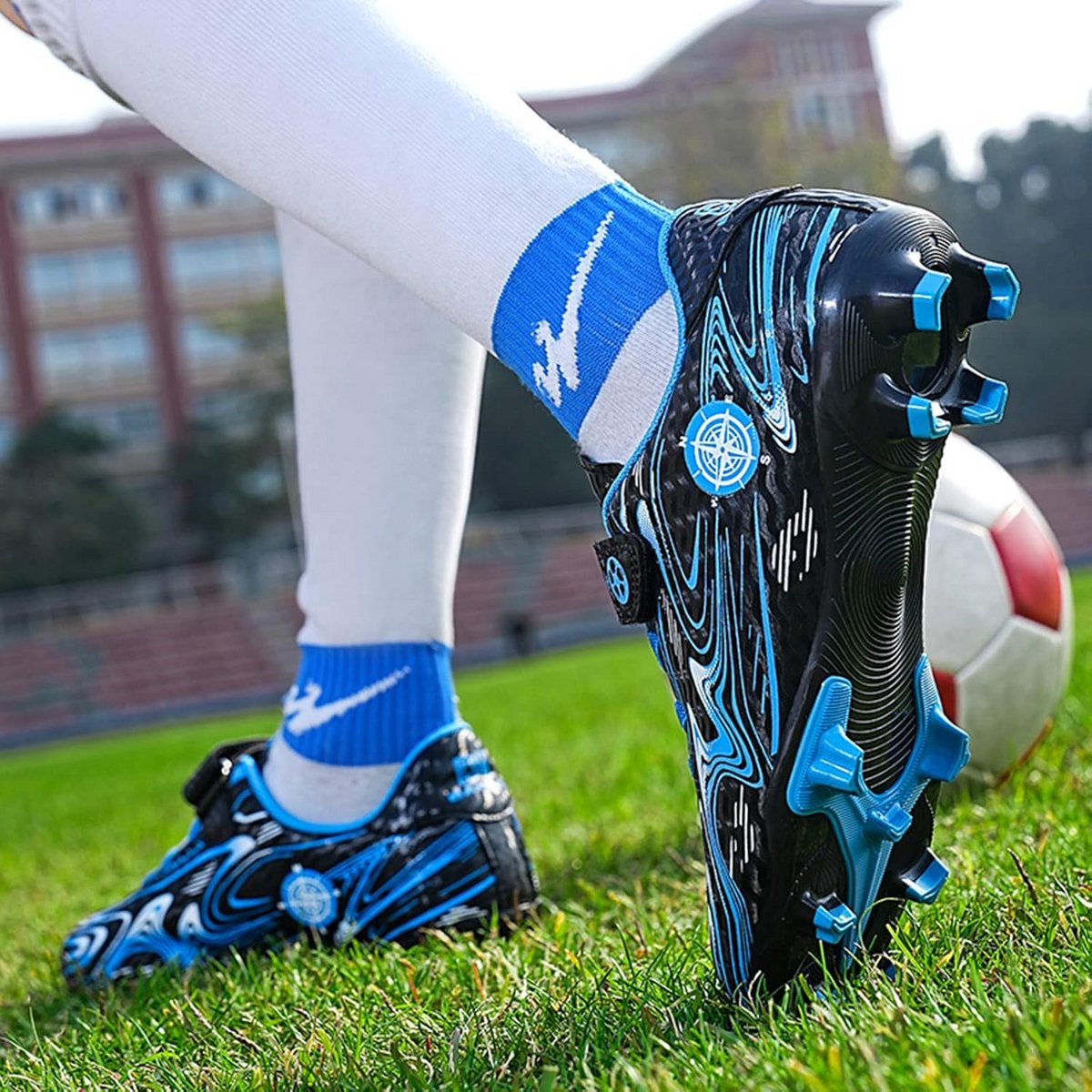 Kindervoetbalschoenen TF - Stevige Sportschoenen voor Jongens en Meisjes - Laag Model Outdoor