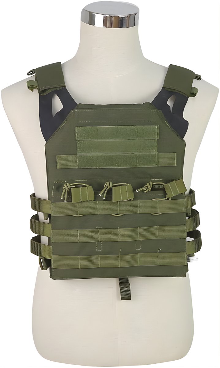 DnA® Tactical Vest Airsoft Vest Plate Carrier Tactical Vest Airsoft ‎- ‎41cm x 34cm x 10cm Groen