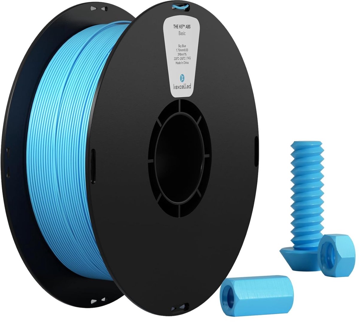 3D Printer Filament - ABS Materiaal - Modelbouw Printen - Maatnauwkeurigheid +/- 0.03mm - 1.75mm 1KG - Hemelsblauw