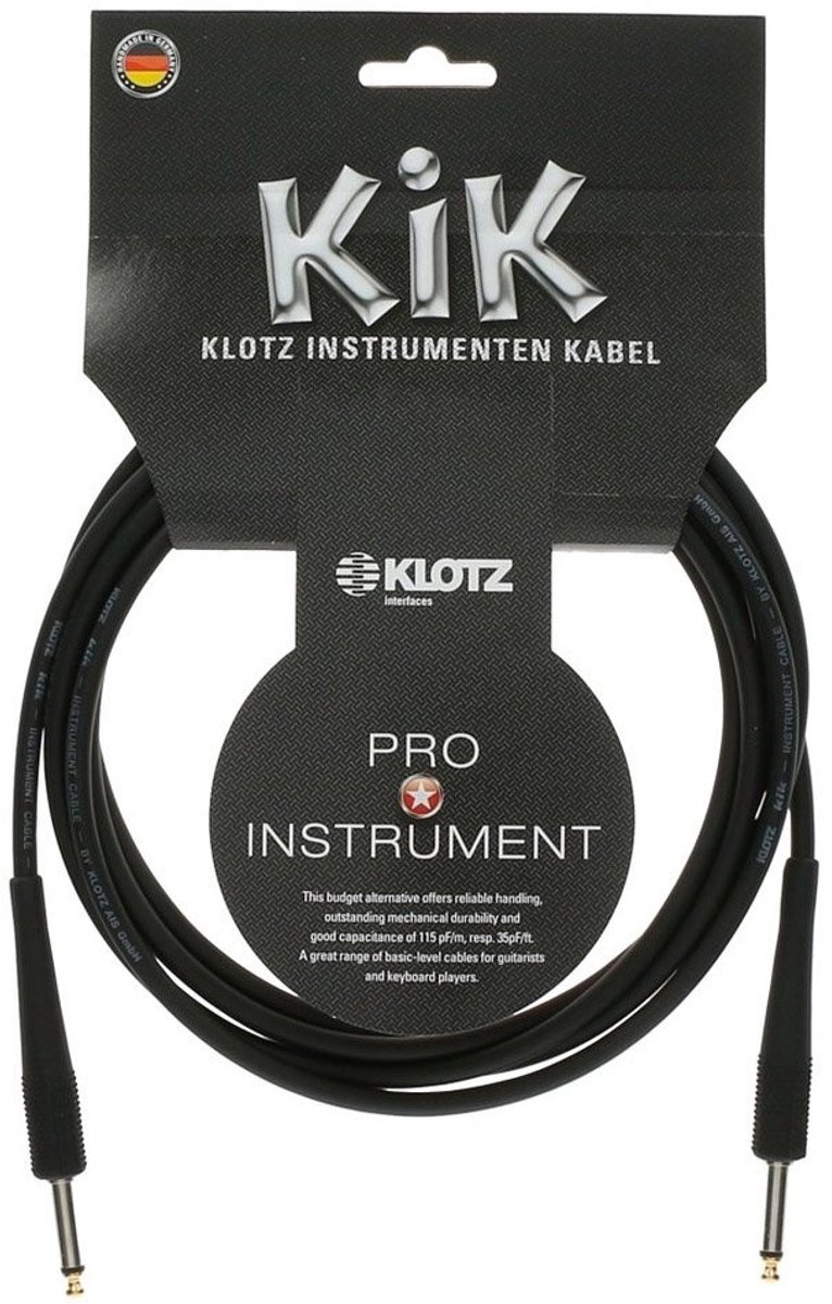 Instrumentenkabel 1.5 meter met mono aansluitingen