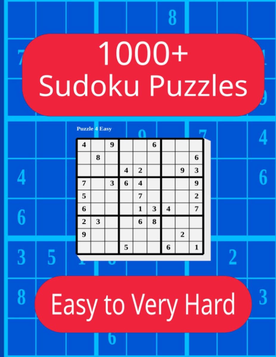 Sudoku Puzzelboek - Hersenkrakers Logica - Ontspanning Thuis - Meer Dan 1000 Puzzels - A4 Formaat