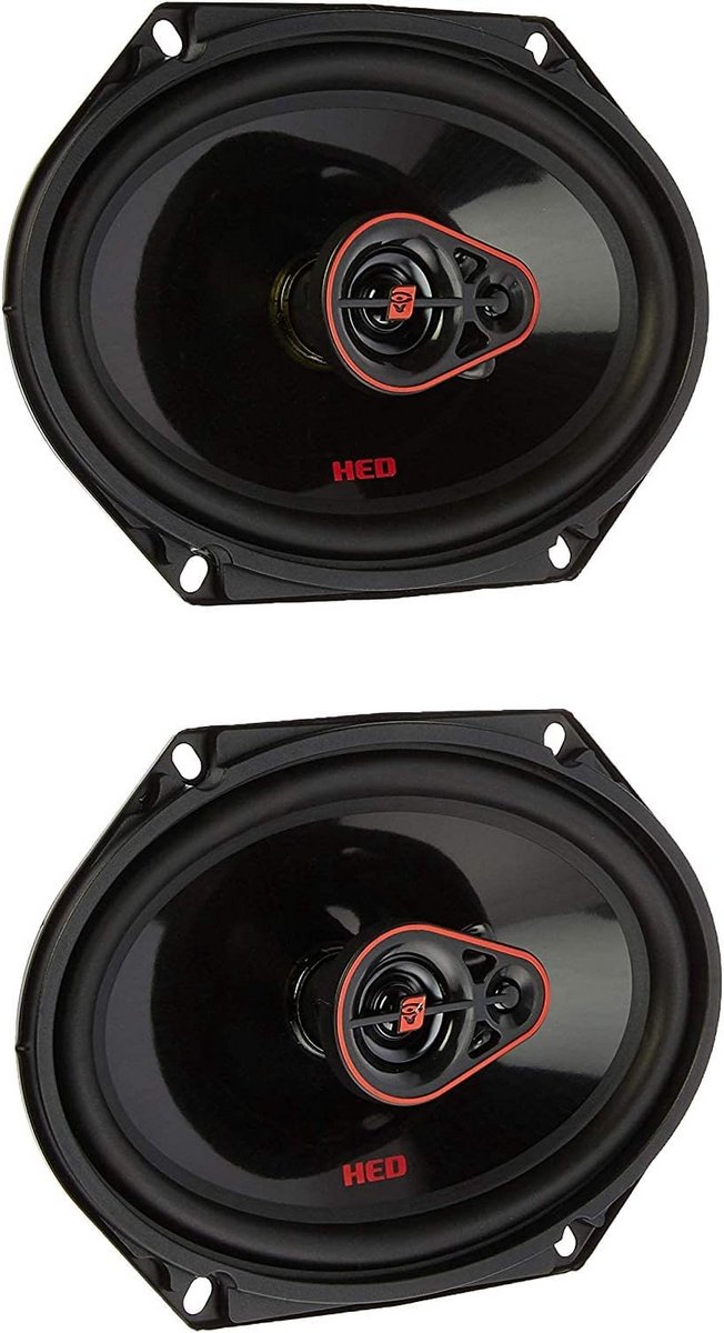 Auto Luidsprekers - Muziek Systeem - Verbeterde Audio - 3-Weg Systeem - 6x8 Inch - Zwart