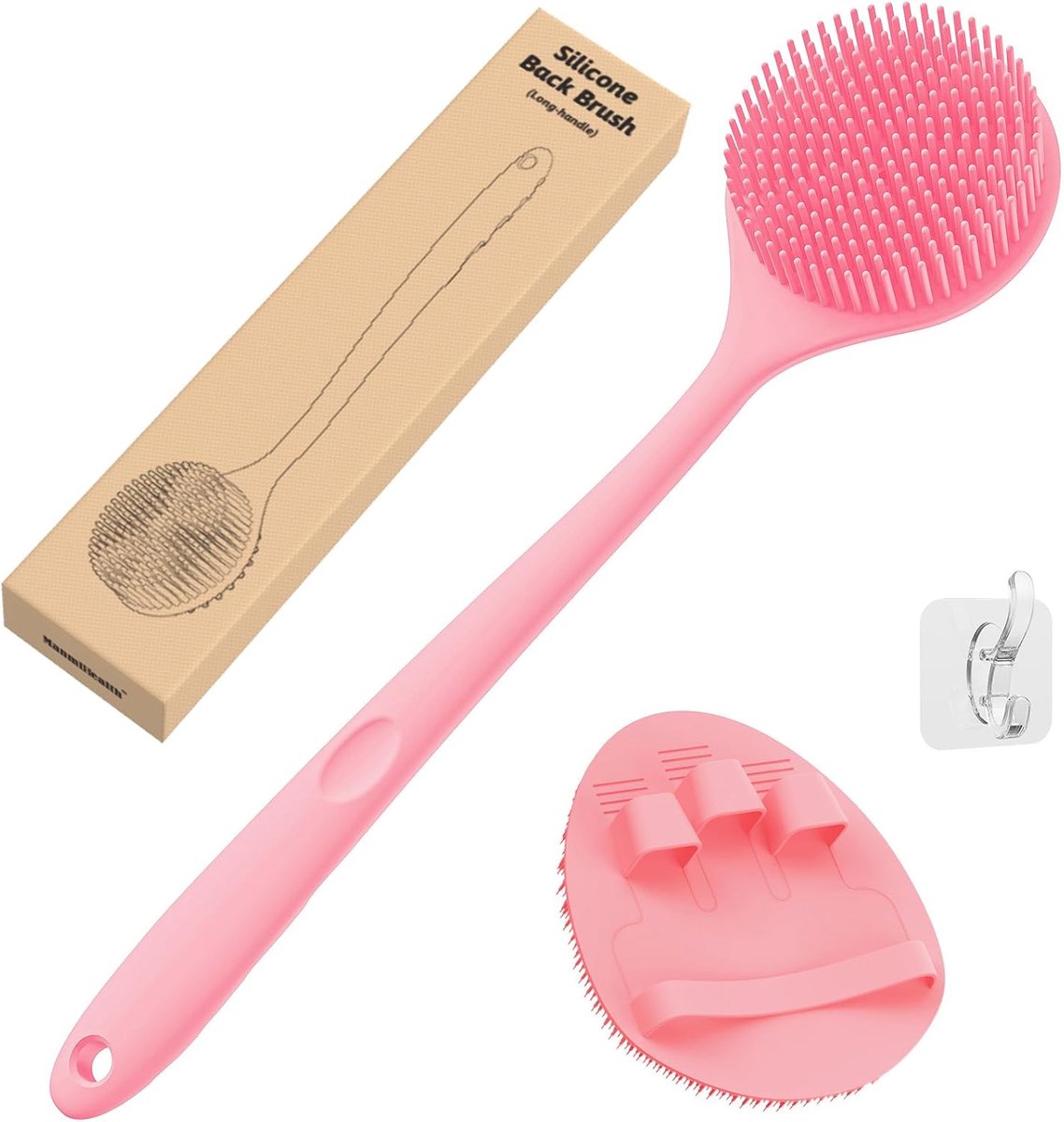 Dubbele Siliconen Rugschrobber Set voor Douche en Exfoliatie