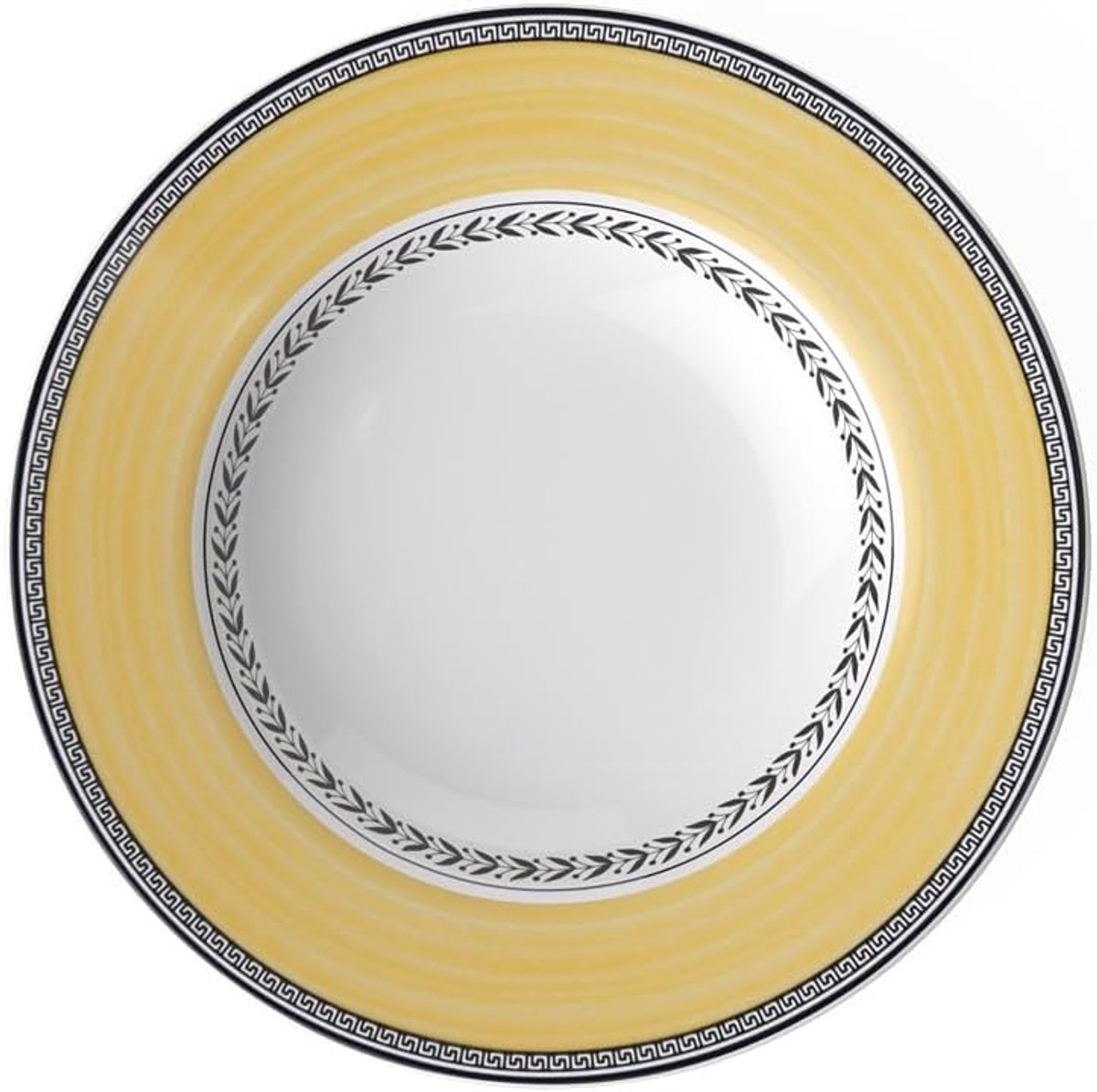 Diep bord met landelijke koperplaatdecoratie