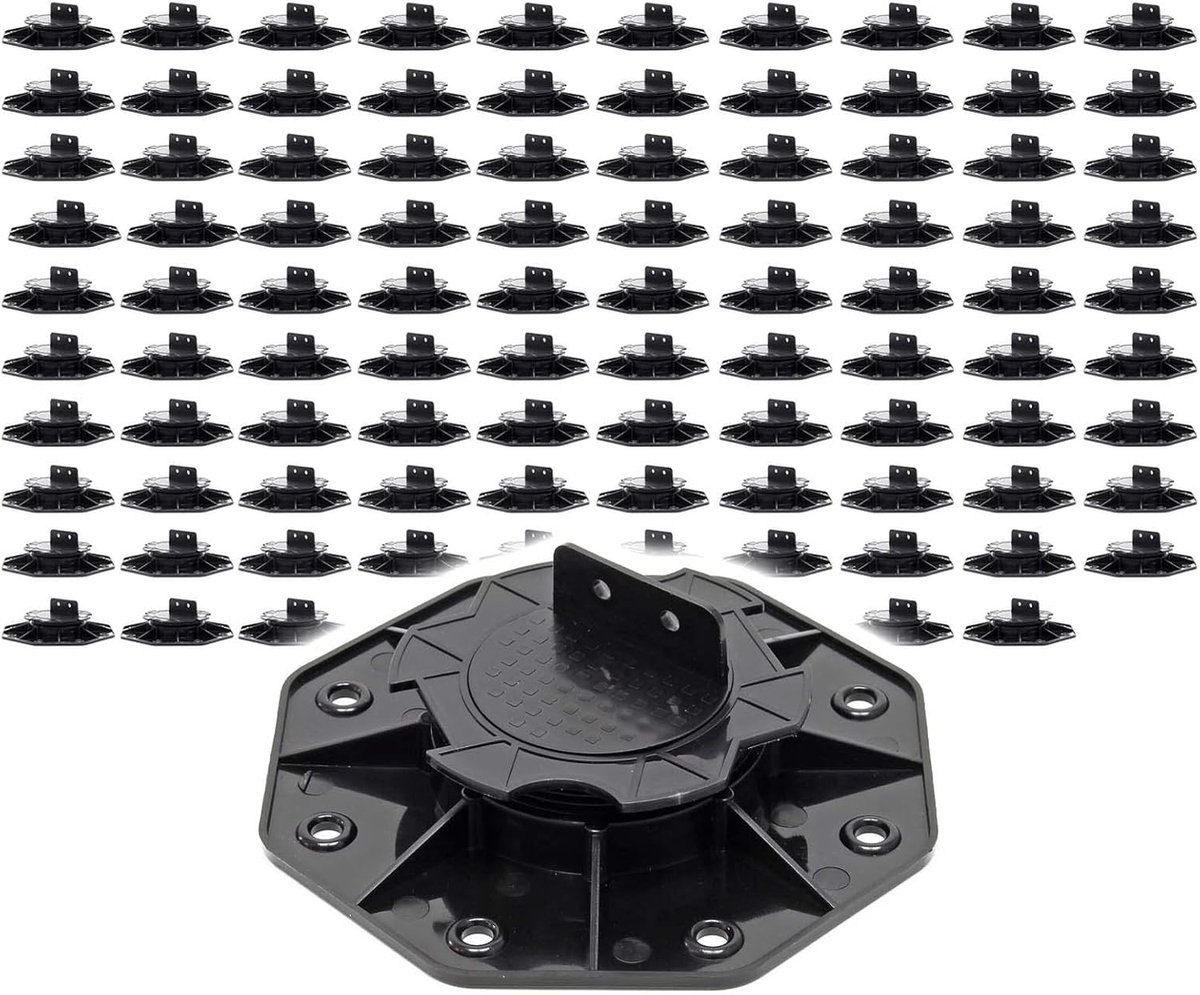 100x Verstelbare Terrasdragers 18-25mm Hoogte Instelbaar - 2700kg Draagvermogen