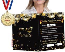 Groot Pensioen Cadeau Pakket - Grappige Enorme Kaart, Medaille & Erecertificaat voor Iedereen