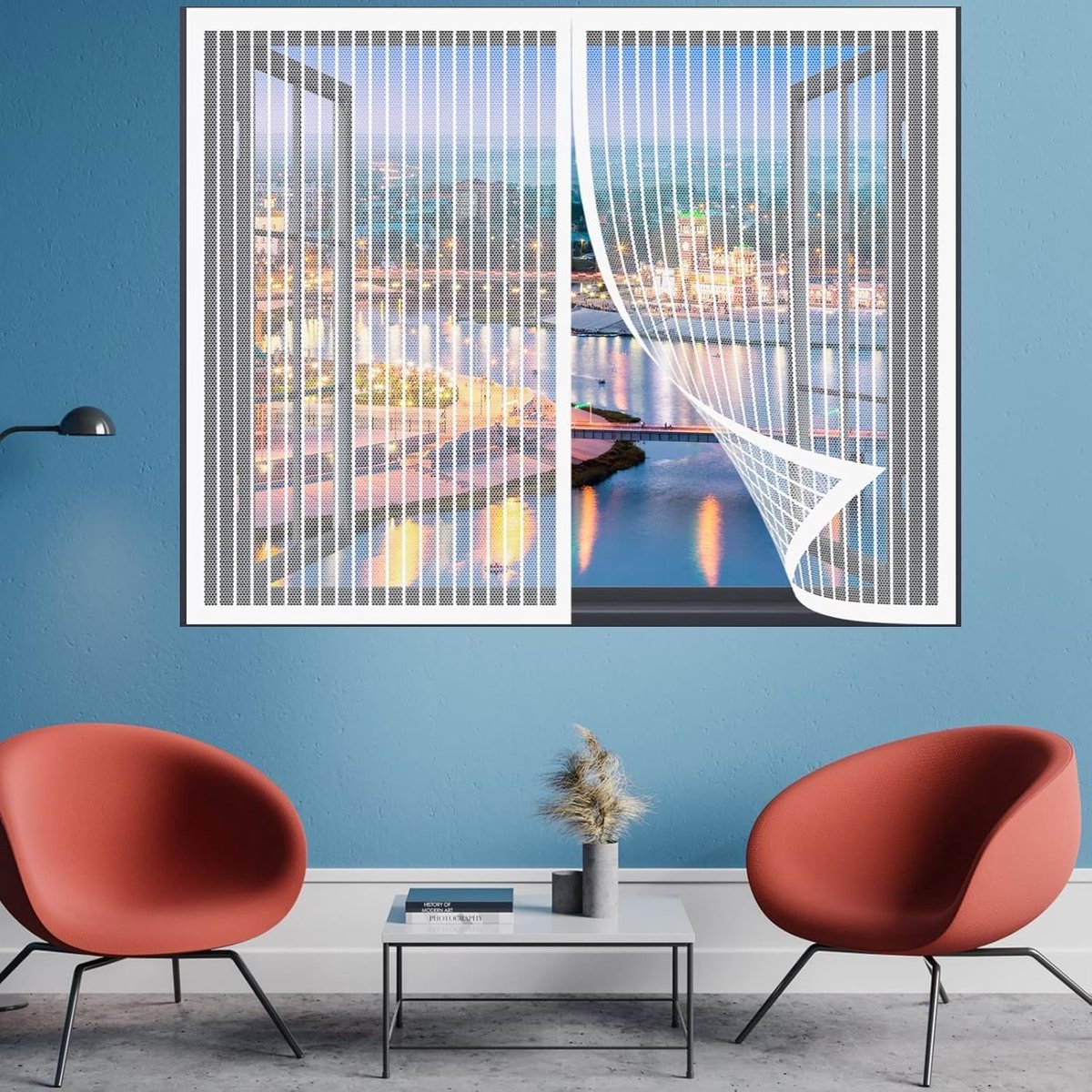 Magnetisch Hor voor Deur 140x115 cm - Vliegenhor Zonder Boren - Automatisch Sluitend