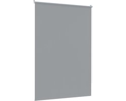 Klemmfix Verduisterend Rolgordijn 110x210cm Zonder Boren Verstelbaar Zijtrekrolluik Voor Raam En Deur Privacy En Zonwering Grijs NAIZY