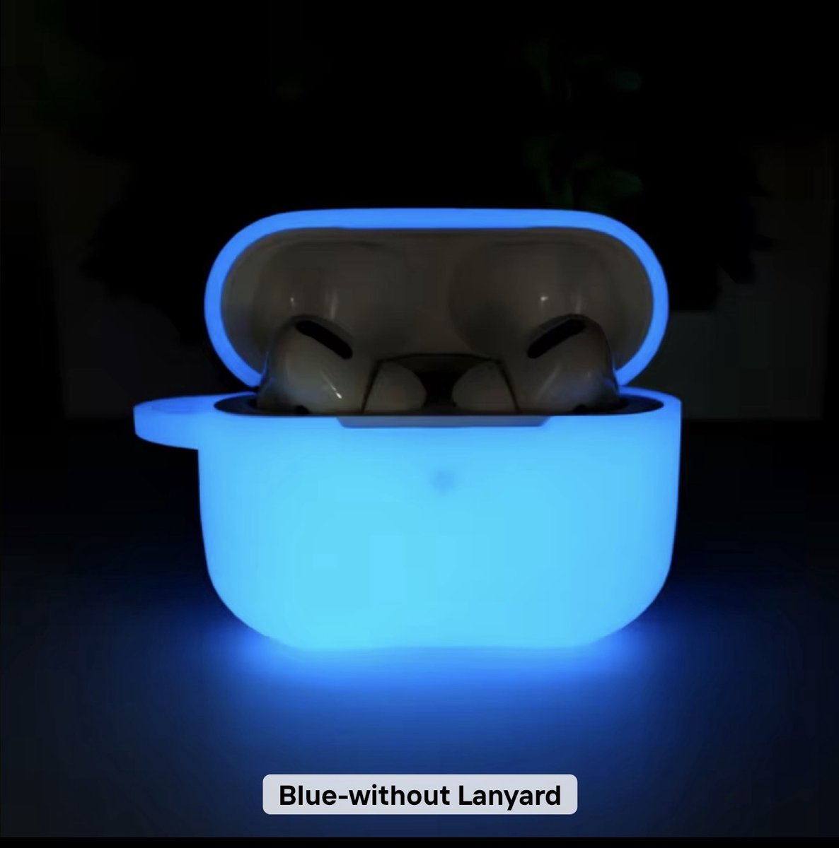 AirPods 4 Glow in the Dark Blauw Siliconen Hoesje – Beschermcase