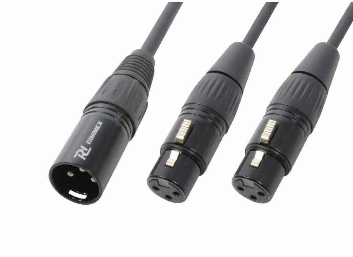 XLR Splitter Kabel 1x Mannelijk naar 2x Vrouwelijk - 50 cm Audiokabel