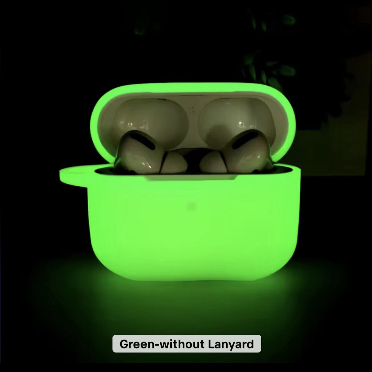 Glow in the Dark Groen Siliconen Hoesje voor Apple AirPods 3 – Beschermcase