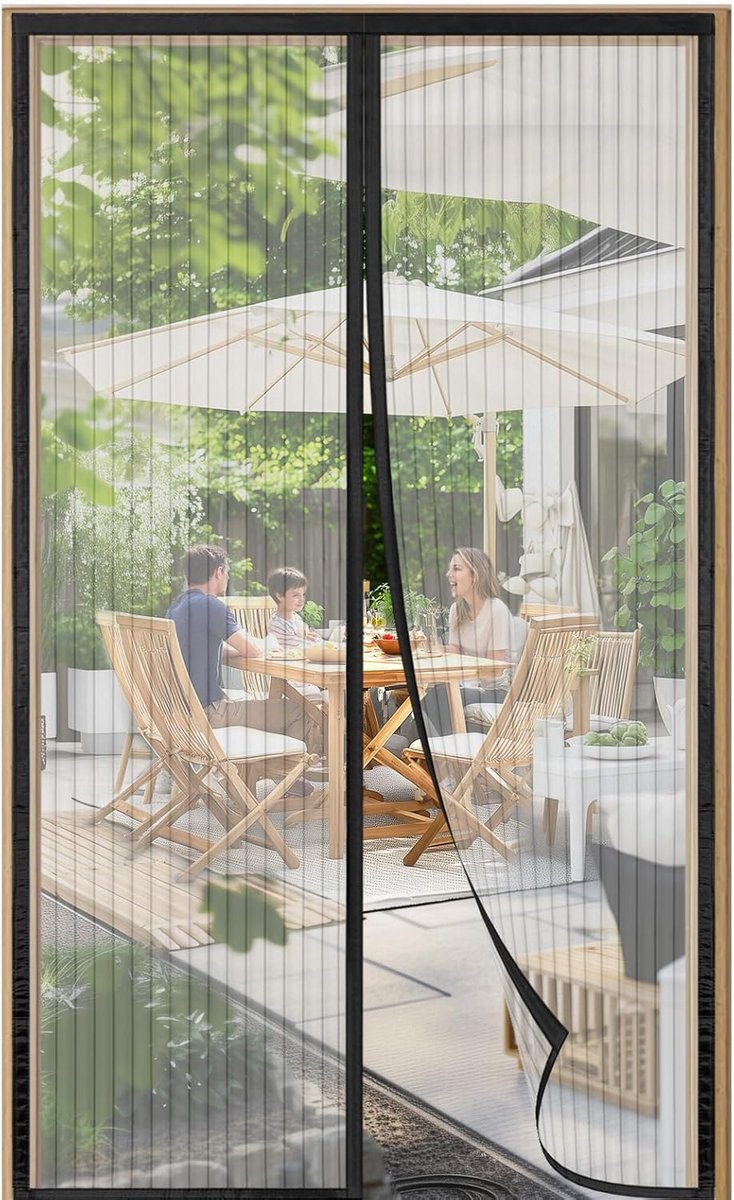 Magnetisch Kleefband Vliegenhor voor Deuren 100x215 cm - Montage Zonder Boren