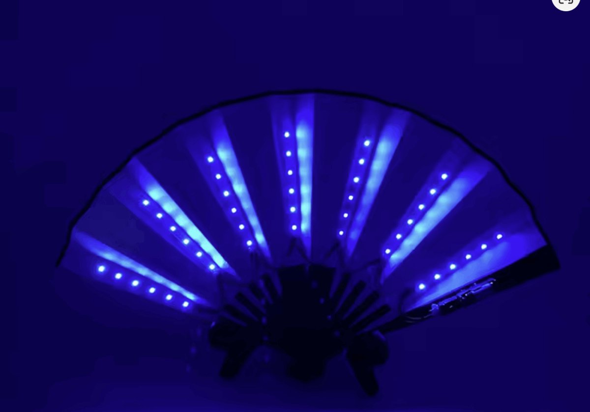 Waaier 13 inch xxl Oplaadbare LED – Kleurrijk, Opvallend & Perfect voor Feestjes!