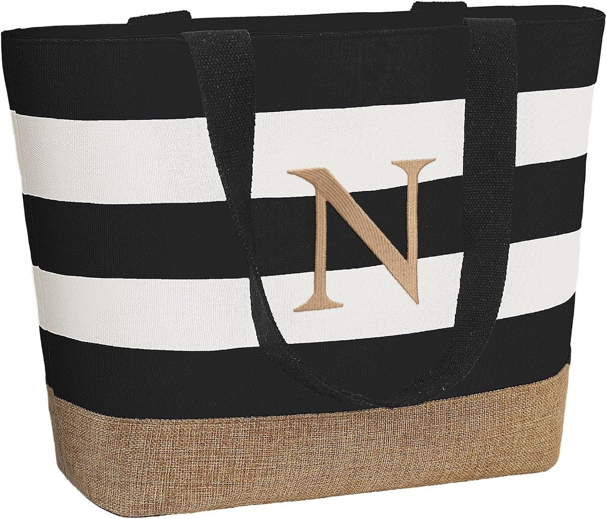 Gepersonaliseerde Strandtas Dames met Naam of Initiaal