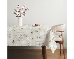 Waterdicht en Vlekafstotend Tafelkleed van Wasdoek in Uniek NARCEA Design, 200 x 140 cm