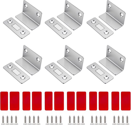 Magneetsnapper - 12 Stuks - Magnetische Deurdranger - Deur magneet - dubbele magneten - Lade Magneet - Ultradunne onzichtbare kastdeurmagneten - Kast magneet - Deurvanger