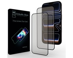 Umbrella Glass Screenprotector - Geschikt voor Apple iPhone 16 Pro Max / 17 Pro Max / 18 Pro Max - Full Cover