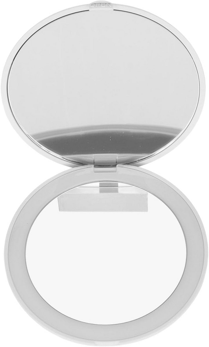 Draagbare LED Make-up Spiegel met 1X 2X Vergroting en UV-camera