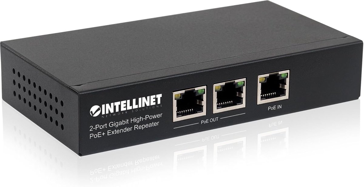 2-Poorts Gigabit PoE+ Repeater Extender - Verleng PoE Signaal en Stroom
