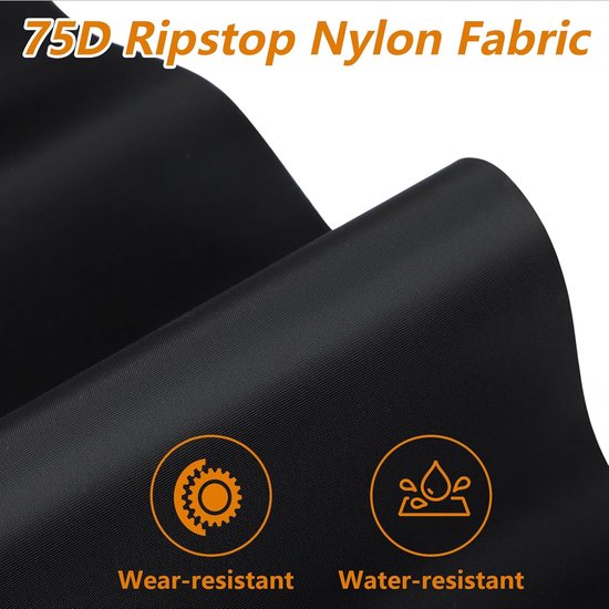 Reparatiepatches Nylon - Zelfklevende Stof - Snelle Herstellingen - Waterbestendig Materiaal - 20x15 Cm - Zwart van Merkloos — afbeelding 4