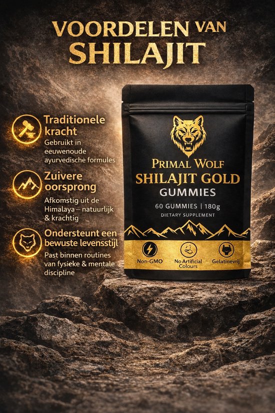 Gommes Au Shilajit De L'Himalaya Pur Or 3000 Mg - 60 Gommes - Énergie & Vitalité Naturelle - Neuf