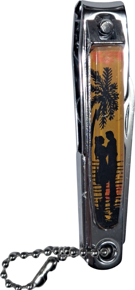 Rojafit - Nagelknipper - Multi Tool - 4 in 1 - Nagelknipper - Flesopener - Zakmes - Nagelvijl - 7 cm.- Palm View