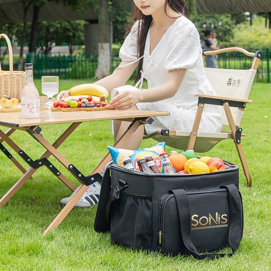 SoNis Koeltas - Koeltassen - Koeltas Lunch - Geïsoleerde Koeltas - Lunchtas - 15 liter - Zwart van Merkloos — afbeelding 3