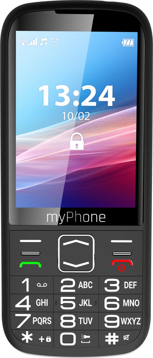 myPhone Halo 4 - senioren mobiel - SOS knop - zaklamp - grote knoppen