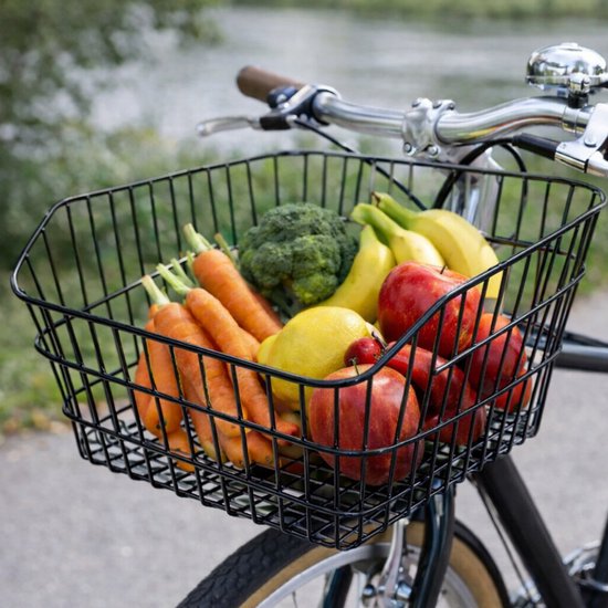 Panier arrière BOTC en acier pour vélo électrique, vélo de ville et vélo de grand-mère - Zwart