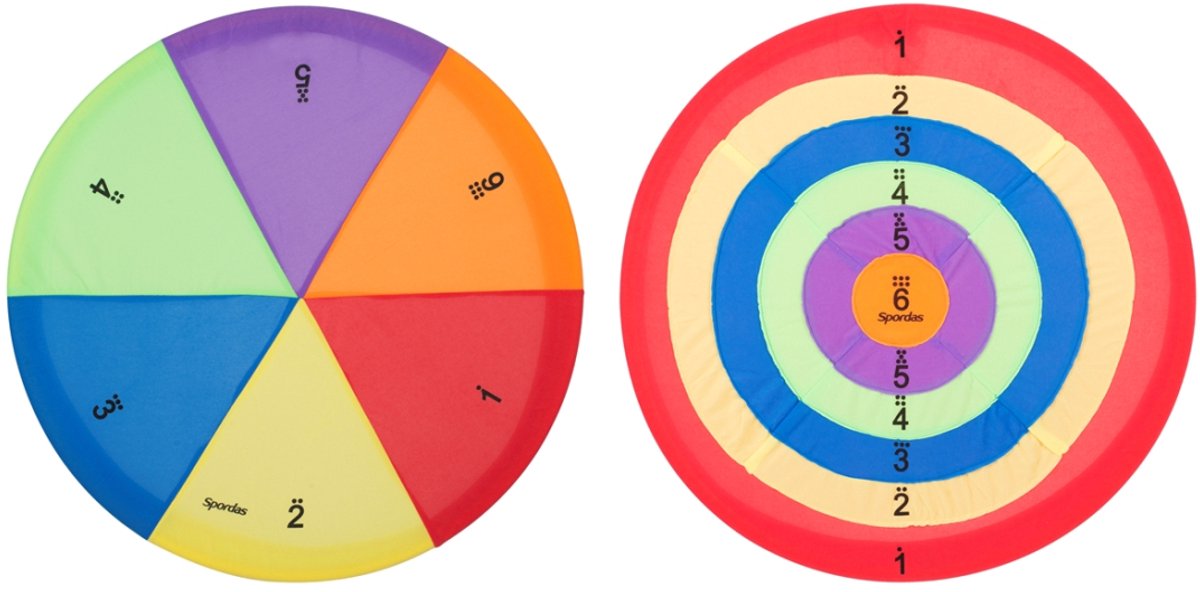 Spordas Hook-N-Loop Targets hula hoop spel voor kinderen.