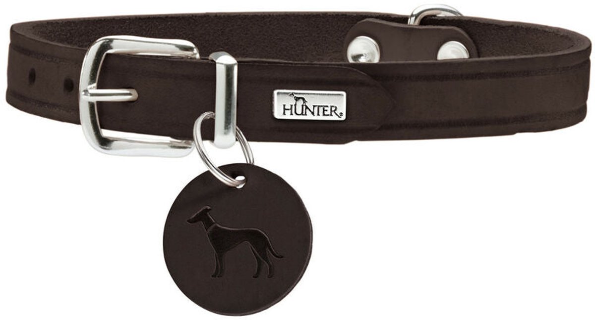 Hunter Hondenhalsband Aalborg Bruin Maat 32: 24-29 cm