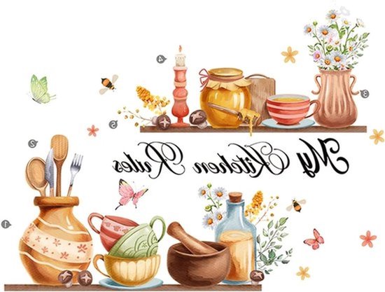Muursticker Citaat Motiverende Belettering voor Keuken Decor