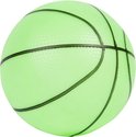 Lichtgevende groene basketbal met zwarte lijnen.