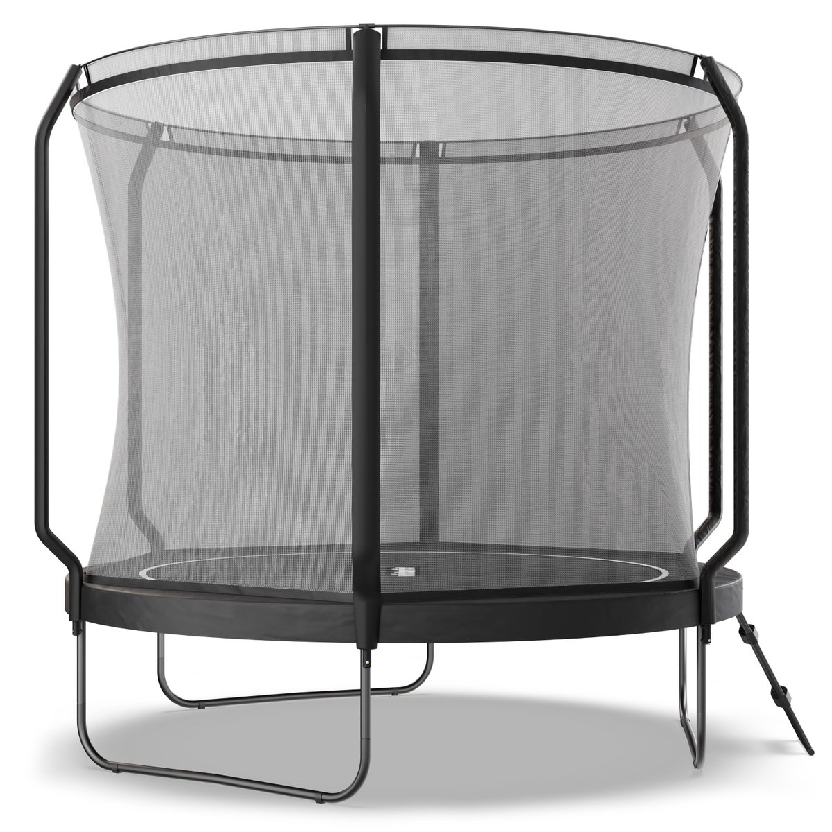 VirtuFit Premium Trampoline met Veiligheidsnet - Ø 251 cm Diameter - Incl. Beschermrand - Extra Veilig - Gratis trap - Water- en UV-bestendig - Max. 150 kg - Voor Kinderen en Volwassenen - Zwart — afbeelding 10
